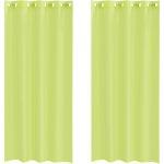 Rideaux en voile avec ?illets 2 pcs vert pomme 140x245 cm vidaxl Rideaux en voile avec ?illets 2 pcs vert pomme 140x245 cm vidaxl