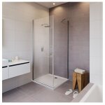 Riho - cabine de douche d'angle novik 201 90x90 x200cm avec porte battante Riho - cabine de douche d'angle novik 201 90x90 x200cm avec porte battante