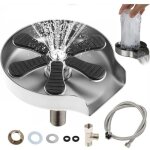 Rince verre evier pour evier de cuisine, lave verres en acier inoxydable, nettoyeur pour bouteilles d'eau ...