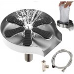 Rinceur de verre pour �vier de cuisine, rinceur de verre en acier inoxydable, nettoyant pour bouteilles ...