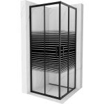 Mexen - rio cabine de douche carre 80 x 80 cm, bandes, noire - 860 - 080 - 080 - 70 - 20