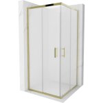 Mexen - rio cabine de douche carre 90 x 90 cm, givre, dore - 860 - 090 - 090 - 50 - 30