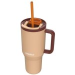Mug isotherme avec paille tlescopique kambukka rio tumbler 950ml almond dream