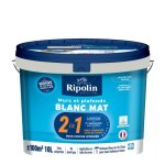 Ripolin - peinture blanc mat pour murs et plafonds avec sous - couche intgre - 10l