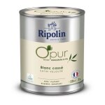 Ripolin - peinture couleur � base de r�sine biosourc�e � 97% - satin - 2l - blanc cass�