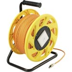 Renkforce - rj45 rseau informatique enrouleur de cble cat 6a (cble brut cat 7) s / ftp 50 m orange ...