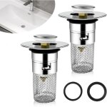 Rnemitery - 2pcs bonde de lavabo, bonde lavabo avec filtre amovible 33 - 40mm, bouchon lavabo salle de ...