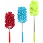 Lot de 3 plumeau poussiere microfibre avec tige tlescopique pour liminer la poussire et les taches ...