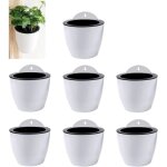 Rnemitery - lot de 7 jardini�res suspendues en plastique blanc avec syst�me d'arrosage automatique conception ...