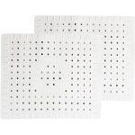 Rnemitery - blanc lot de 2 tapis de protection pour �vier de cuisine en caoutchouc antid�rapant durable, ...