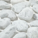 Galets jardin marbre blanc carrare - 10 / 15 cm - filet de 15 kg
