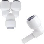 Ro raccord de filtre � eau type l 1 / 4  + raccord rapide en y pour tuyau d'alimentation en eau kit de ...