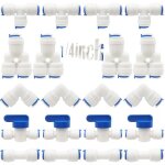 Ro raccord de filtre � eau, raccord droit 1 / 4 (6mm) pushfit pour tuyau de filtre � eau, ensemble de ...