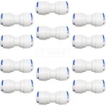 Ro raccord osmoseur de filtre � eau, raccord droit 3 / 8  push - fit pour 3 / 8  (9. 5mm) tuyau de filtre ...