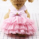 Robes pour chien, vtements tendance pour animaux de compagnie, robes de princesse en maille raye pour ...