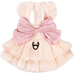 Robe de princesse pour chien, robe avec n?ud et anneau en d, tenue de mariage pour petite chienne, tutu ...