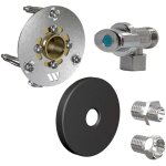 Robifix (wc / lave - main) mono per �16 - m�le 3 / 8  (12 / 17) � glissement + cache noir + robinet - ...