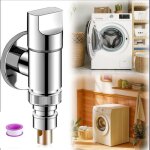 Robinet autoperceur pour machine � laver, en acier inoxydable, avec robinet d'arr�t automatique pour ...