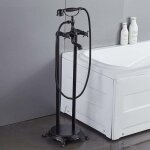 Robinet de baignoire autoportant vintage, robinet de baignoire sur pied, ensemble de robinetterie de ...