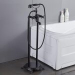 Robinet de baignoire autoportant vintage, robinet de baignoire sur pied, ensemble de robinetterie de ...