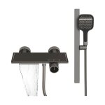 Esip - robinet de baignoire avec douchette 3 jets, mitigeur baignoire cascade laiton mitigeur de baignoire ...