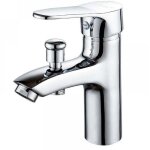 Robinet de baignoire, robinet mitigeur monotrou pour eau chaude et froide, mitigeur de douche en alliage, ...