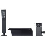 Robinet de baignoire style moderne cascade en laiton mitigeur avec douchette 3 trous cartouche c�ramique ...