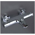 Robinet de baignoire thermostatique 20 - 50 ?, acier inoxydable 2 sorties d'eau robinet de douche mitigeur ...