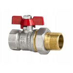 Robinet � bille avec raccord 1 pi�ce avec presse - �toupe