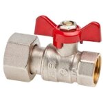 Robinet  boisseau sphrique d'arrt  crou rotatif avec papillon en aluminium spin 1 / 2'' pour compteurs ...