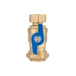 Robinets à boisseau sphérique Écrou - tournant dn25(1') x bague de serrage 25mm, poignée bleue Robinets à boisseau sphérique Écrou - tournant dn25(1') x bague de serrage 25mm, poignée bleue
