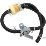 Robinet de carburant universel pour g�n�rateurs et moteurs � essence ? alliage de zinc ? conduit en caoutchouc ...