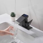 Robinet cascade intelligent avec affichage led - mitigeur numrique temprature eau chaude / froide - ...