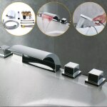 Gojoy - robinet cascade de salle de bains led  5 trous, robinet de baignoire, robinets d'vier