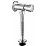 Robinet de chasse d'urinoir wc apparent � bouton mural chrom� fermeture automatique temporis�e manuelle ...