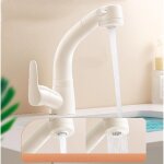 Robinet de cuisine 2 - en - 1 blanc - mitigeur avec douchette extractible et rotation 360° - double fonction ... Robinet de cuisine 2 - en - 1 blanc - mitigeur avec douchette extractible et rotation 360° - double fonction ...