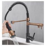 Wottes - robinet cuisine avec 2 jets robinetterie � ressort cuisine extensible pivotant � 360 robinets ...