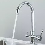 Robinet cuisine 3 voies chromé pivotant à 360°, mitigeur d'evier filtre à eau en laiton, robinet de cuisine ... Robinet cuisine 3 voies chromé pivotant à 360°, mitigeur d'evier filtre à eau en laiton, robinet de cuisine ...