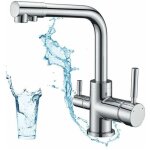 Robinet de cuisine 3 voies, mitigeur cuisine pivotant  360, robinetterie cuisine eau potable, mitigeur ...
