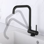 Robinet de cuisine acier inox pivotant � 360�, mitigeur cuisine pliable contre fen�tre, robinet mitigeur ...
