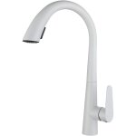 Robinet cuisine blanc mitigeur cuisine avec douchette extractible, robinet douchette cuisine de rotatif ...