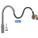 Coree - robinet de cuisine mitigeur cuisine col de cygne chrom douchette extractible rotatif  360 ...