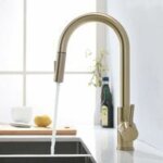 Robinet de cuisine dor bross avec douchette extractible, robinet de cuisine pivotant  360 , mitigeur ...