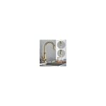 Robinet cuisine avec douchette dore laiton, extensible robinetterie vier 360 pivotant ressort en spirale ...