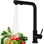 Robinet cuisine avec douchette extensible, mitigeur cuisine monobloc 360� rotatif, robinetterie en l, ...
