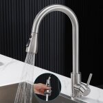 Robinet cuisine avec douchette extensible mitigeur - rabattable mitigeur robinet evier de cuisine avec ...