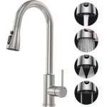 Robinet cuisine avec douchette extensible mitigeur - srewohs pro rabattable mitigeur robinet evier de ...