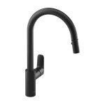 Jacob delafon - robinet cuisine avec douchette extractible july + noir mat