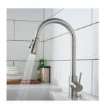 Robinet de cuisine avec douchette extractible mitigeur cuisine bross� en acier inox robinet d'�vier pour ...