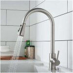 Robinet de cuisine avec douchette extractible mitigeur cuisine bross en acier inox robinet d'vier pour ...